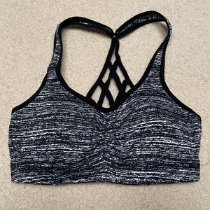 Material Girl Active Black White Sports Bra